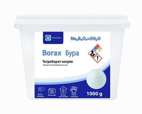Бура для плавки метала 5-водная 1 кг MyChem для ковки Б5-1к фото
