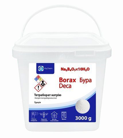 Боракс Дека Бура 10-водная для стирки MyChem 3 кг Тетраборат Натрия Б10-3 фото