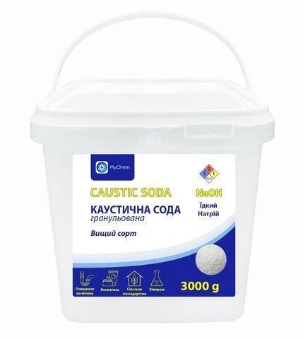 Каустична Сода (гранула) MyChem 3 кг КС-3 фото