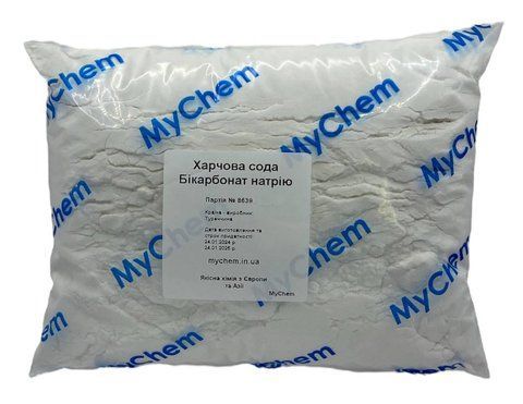 Харчова сода Е-500 (бікарбонат натрію) MyChem 1 кг пакет БН-1п фото