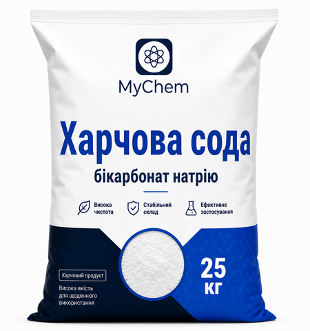 Харчова сода Е-500 (бікарбонат натрію) 25 кг Мішок БН-25 фото